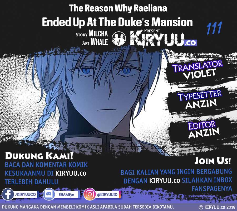 The Reason Why Raeliana Ended up at the Duke’s Mansion Chap 111 - Next Chap 112