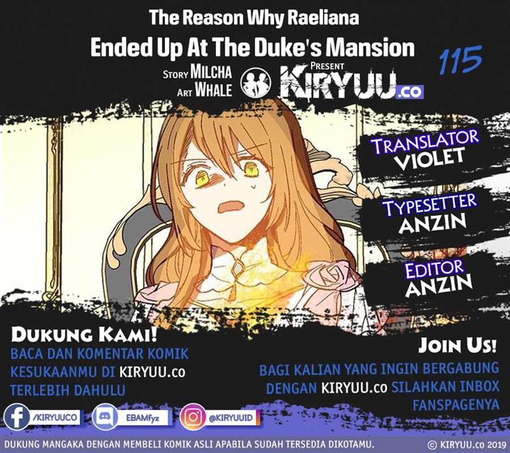 The Reason Why Raeliana Ended up at the Duke’s Mansion Chap 115 - Next Chap 116