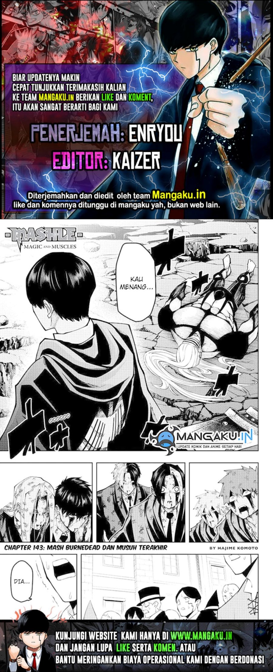 Mashle: Magic and Muscles Chap 142 - Next Chap 143