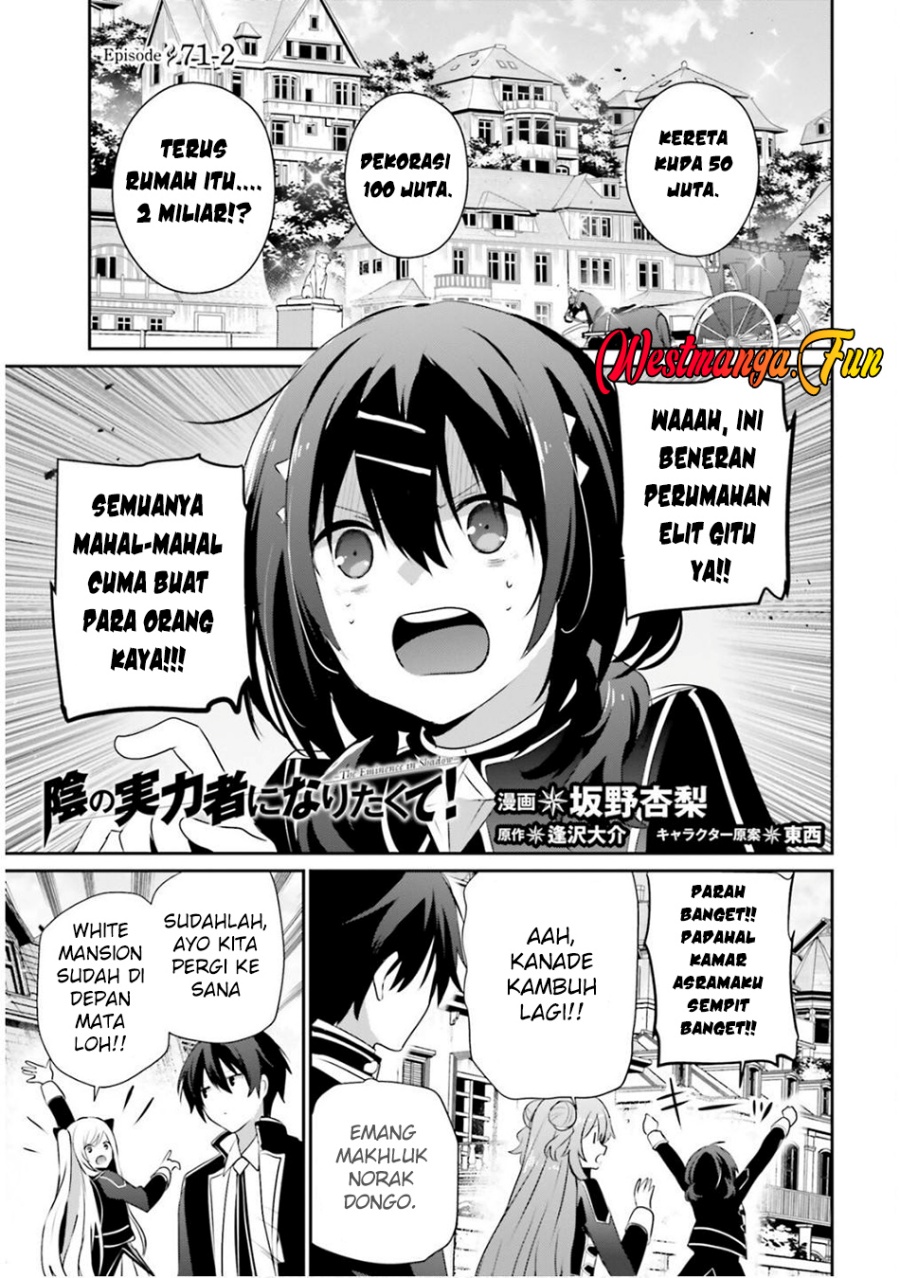 Kage no Jitsuryokusha ni Naritakute Chap 71.2 - Next Chap 72.2