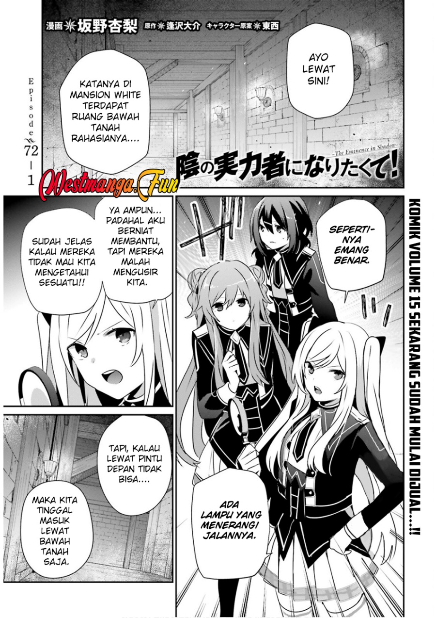 Kage no Jitsuryokusha ni Naritakute Chap 72.1 - Next Chap 73.1