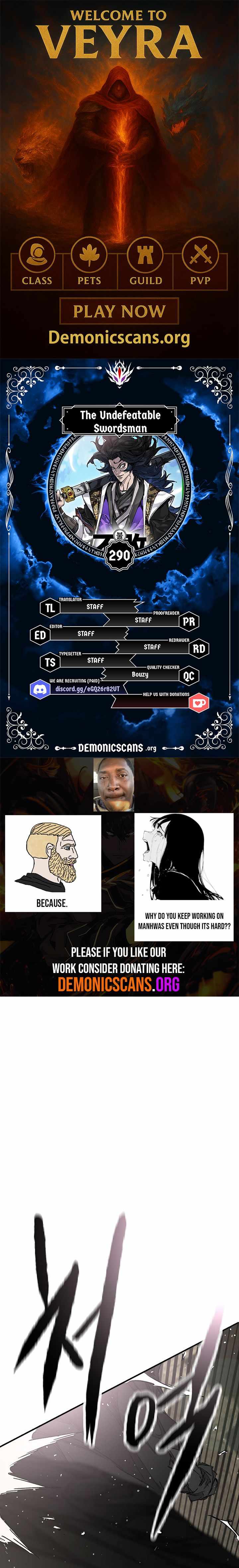 The Undefeatable Swordsman Chap 290 - Next Chap 291