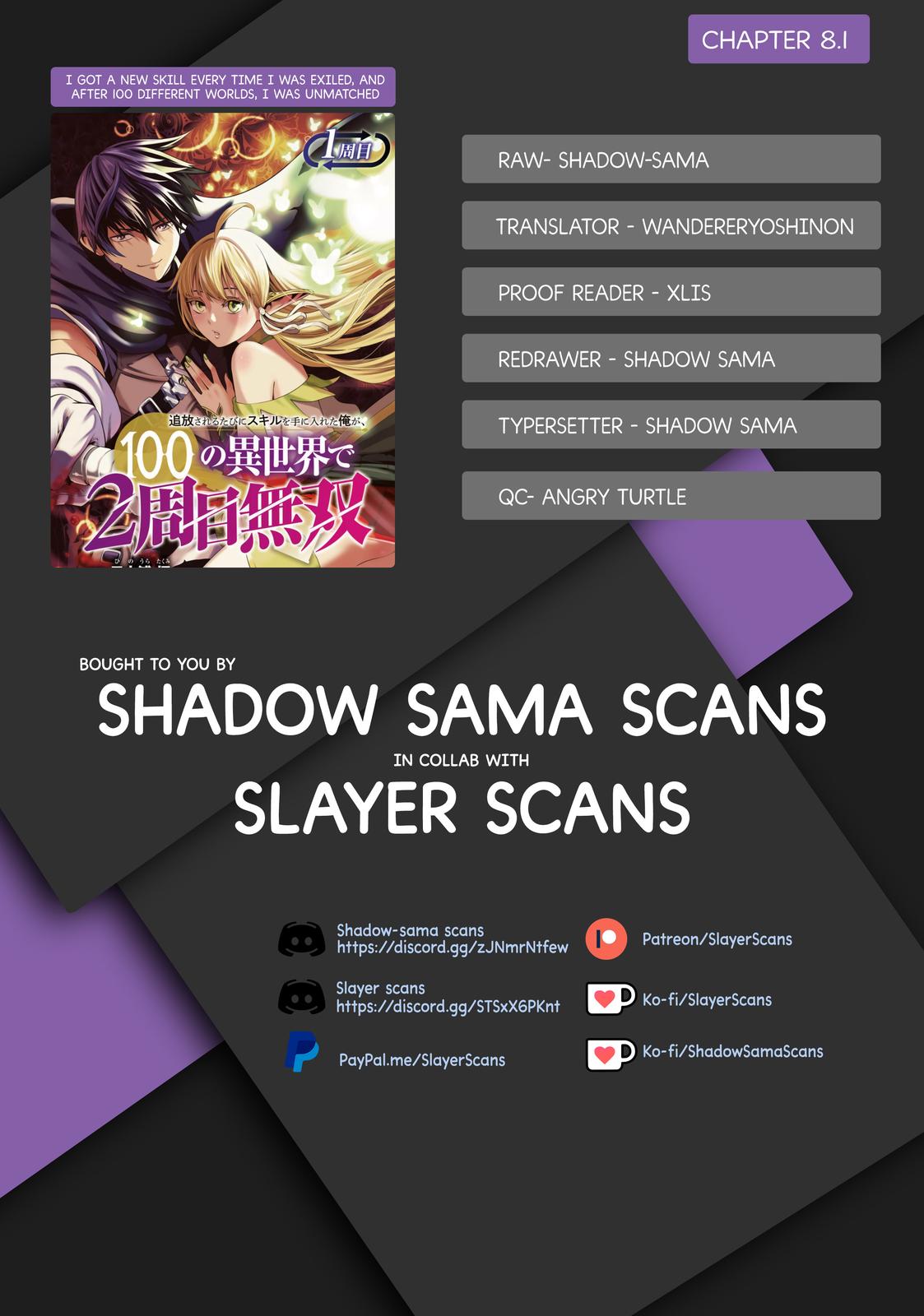 Tsuihou sareru Tabi ni Skill wo Te ni Ireta Ore ga, 100 no Isekai de 2-shuume Musou Chap 8.1 - Next Chap 9.1