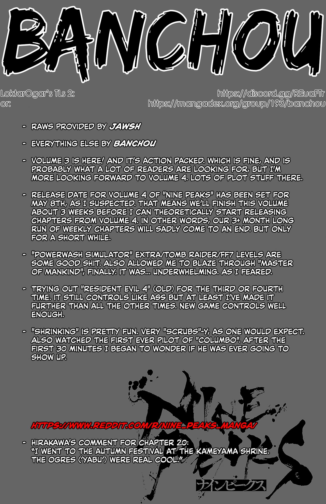 Nine Peaks Chap 20 - Next Chap 21