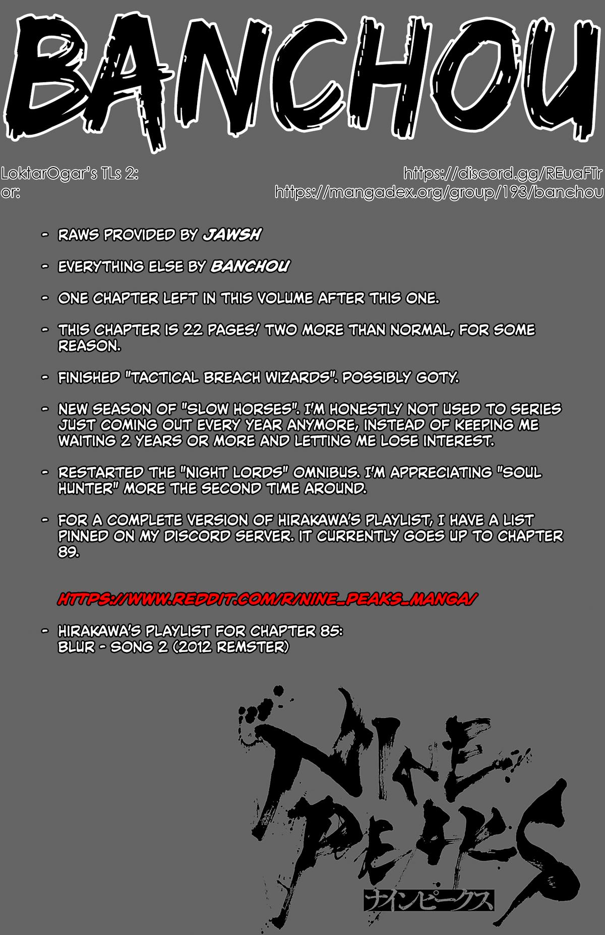 Nine Peaks Chap 85 - Next Chap 86