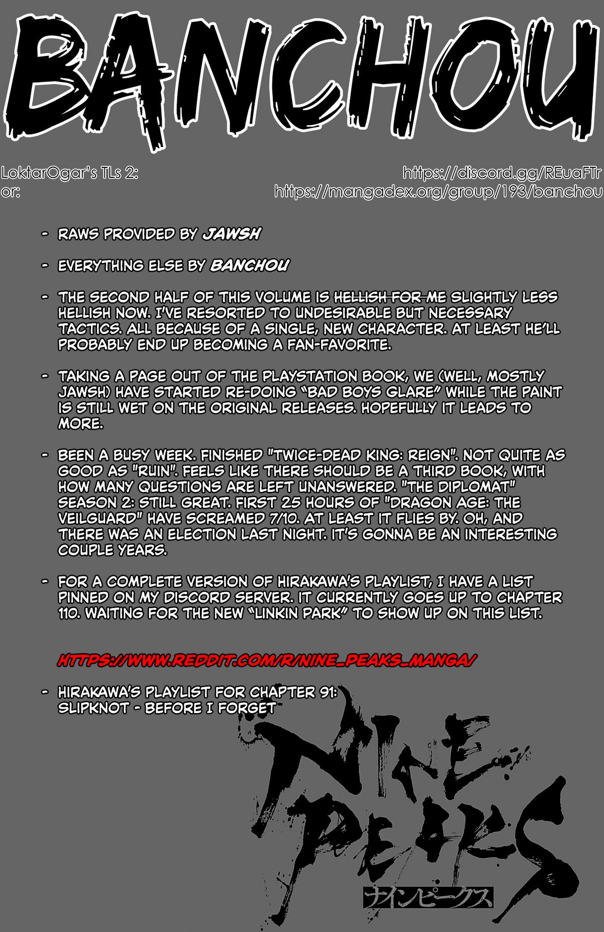 Nine Peaks Chap 91 - Next Chap 92