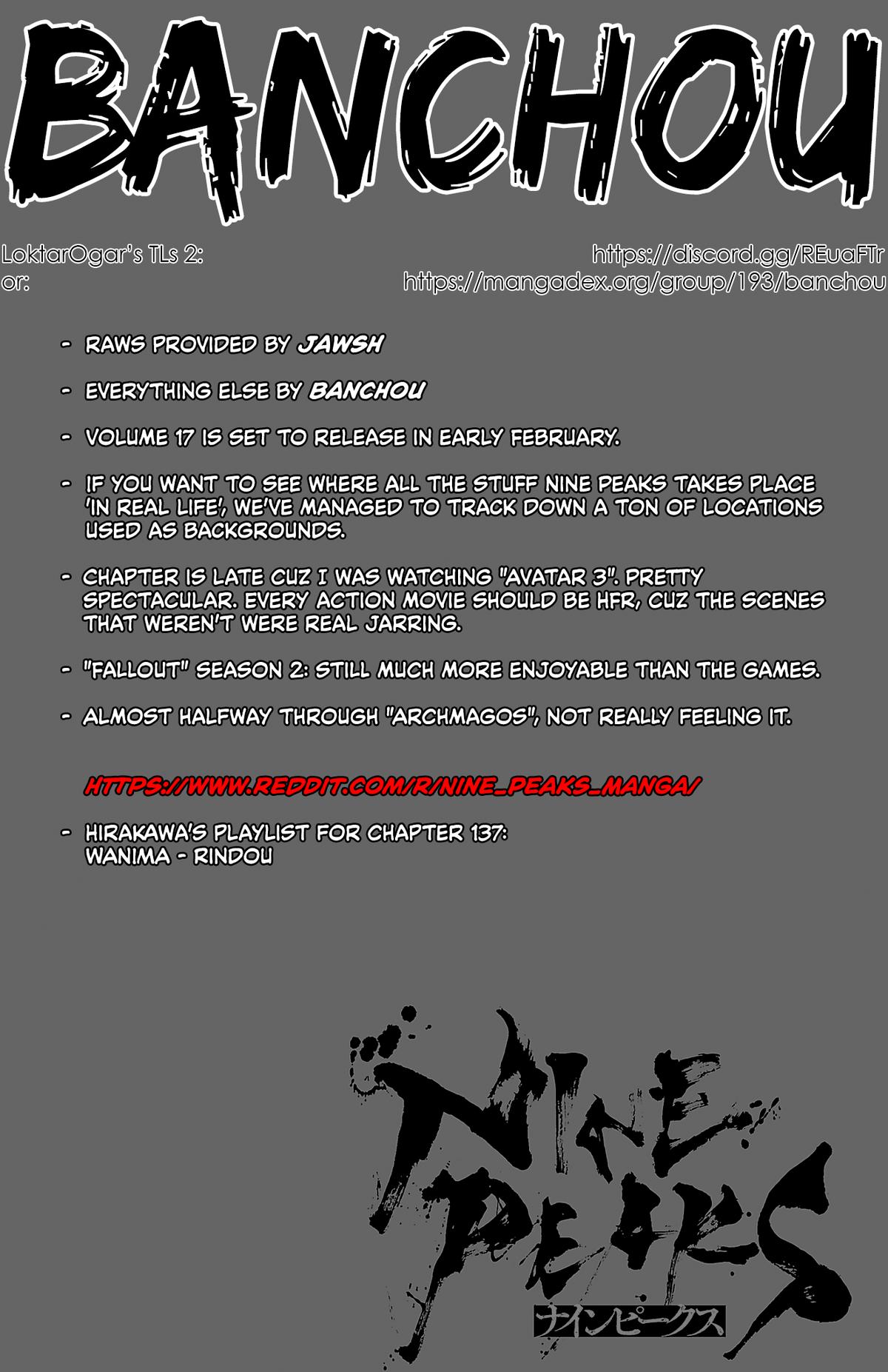 Nine Peaks Chap 137 - Next Chap 138