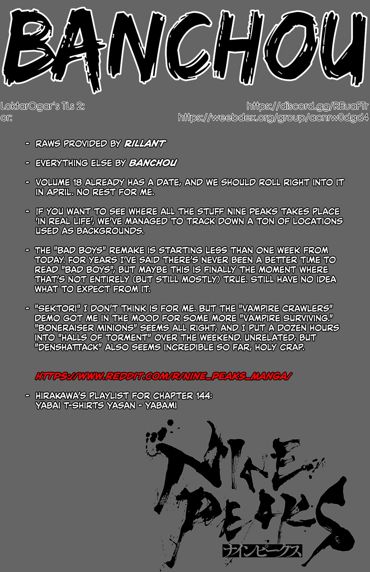 Nine Peaks Chap 144 - Next Chap 145