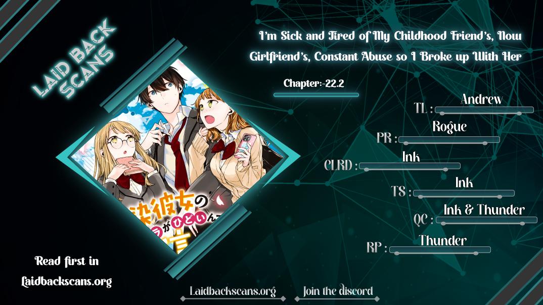Osananajimi Kanojo no Morahara ga Hidoi nde Zetsuen Sengen shite Yatta Chap 22.2 - Next Chap 23.2