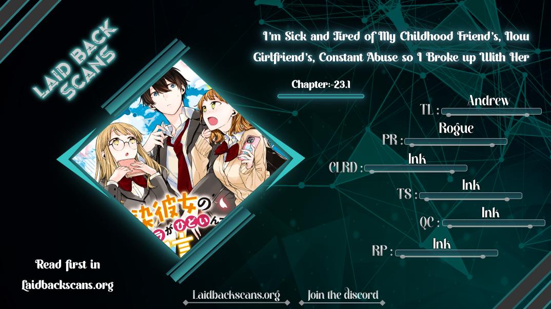 Osananajimi Kanojo no Morahara ga Hidoi nde Zetsuen Sengen shite Yatta Chap 23.1 - Next Chap 24.1