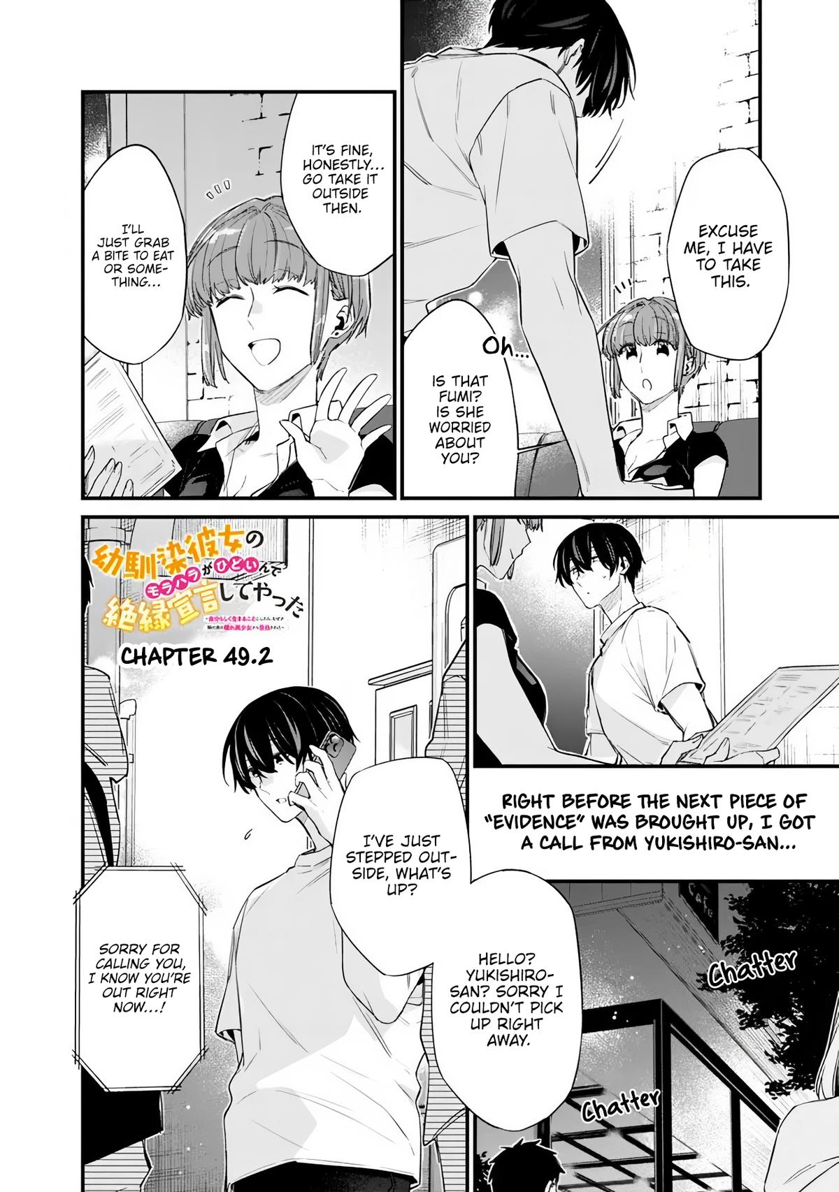 Osananajimi Kanojo no Morahara ga Hidoi nde Zetsuen Sengen shite Yatta Chap 49.2 - Next Chap 50.2