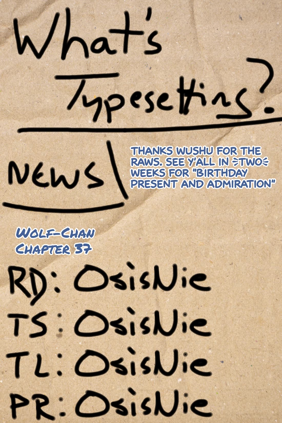 Wolf-chan wa Sumashitai Chap 37 - Next Chap 38