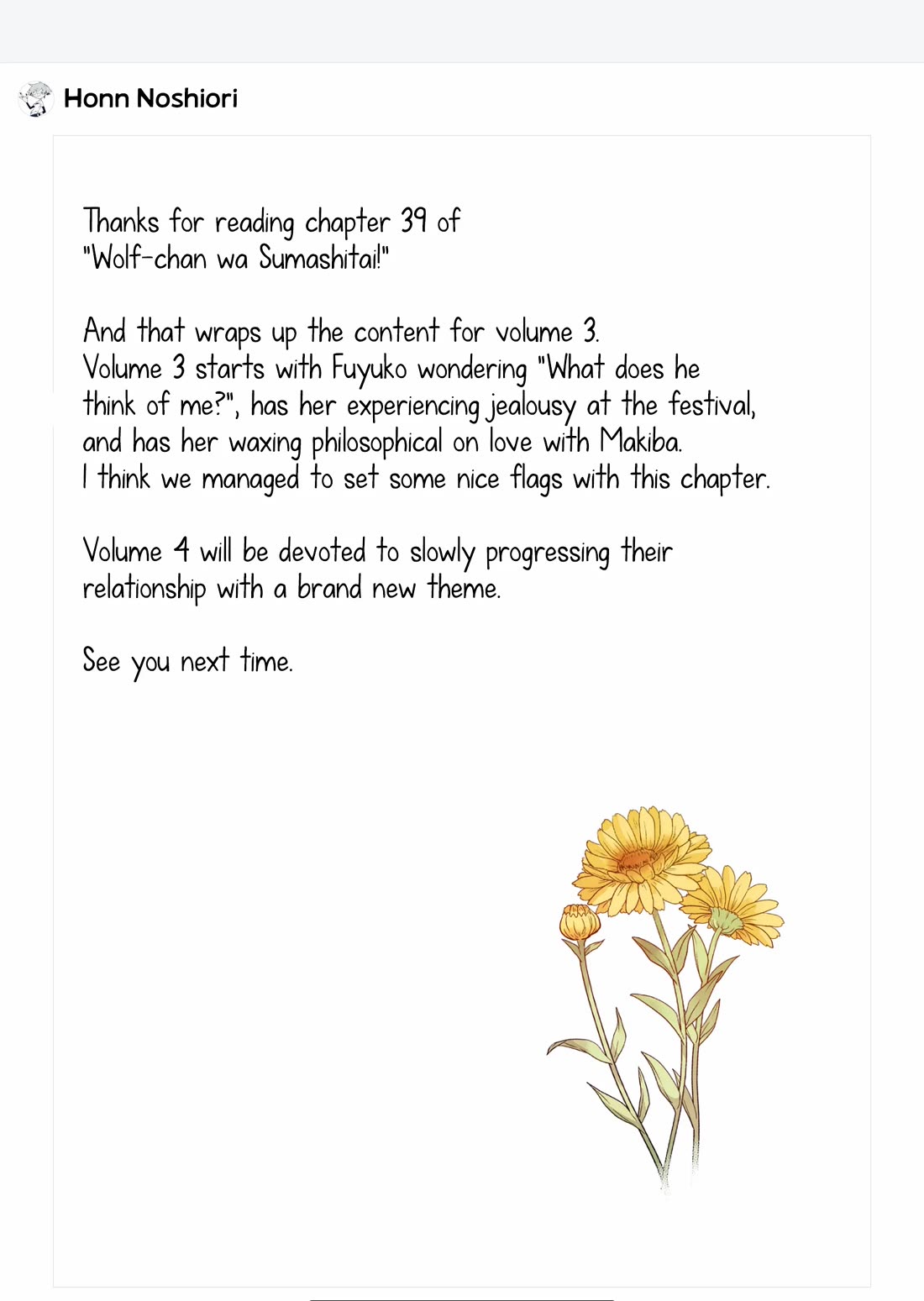 Wolf-chan wa Sumashitai Chap 39 - Next Chap 40