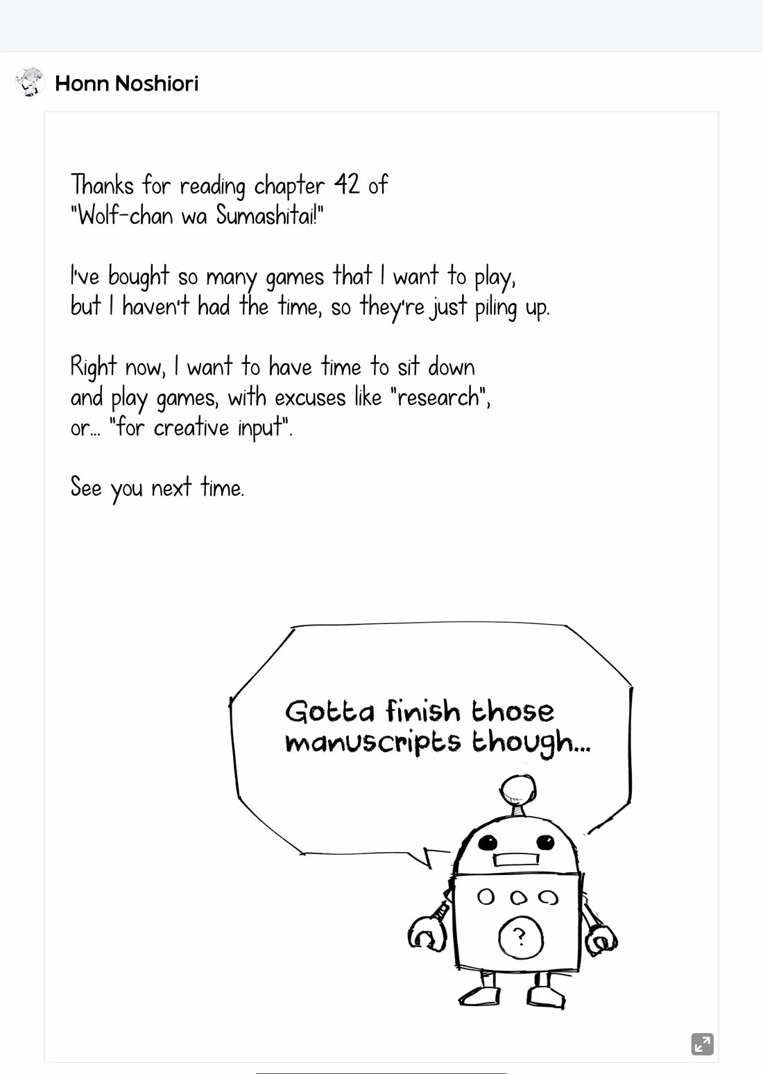 Wolf-chan wa Sumashitai Chap 42 - Next Chap 43