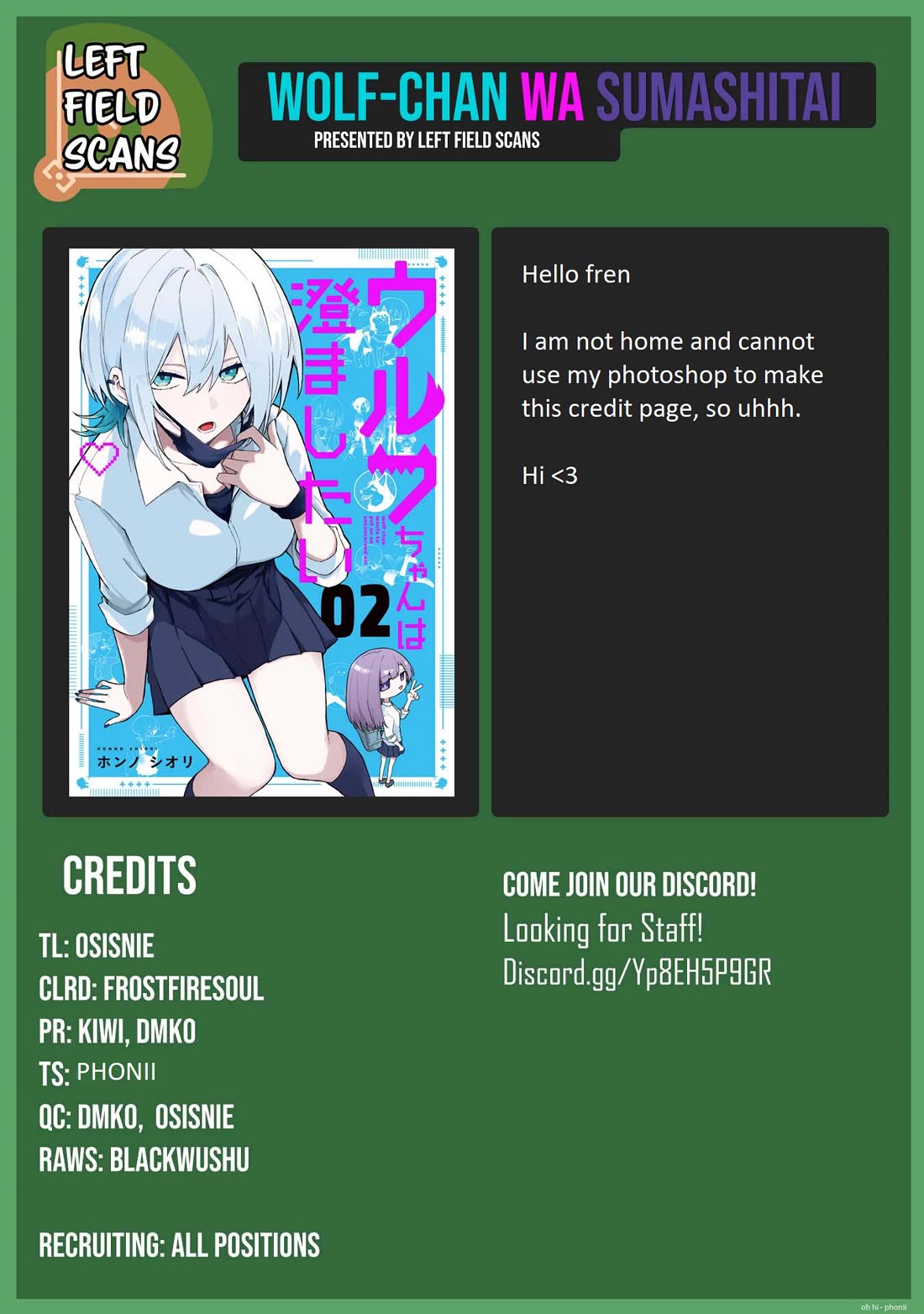 Wolf-chan wa Sumashitai Chap 51 - Next Chap 52