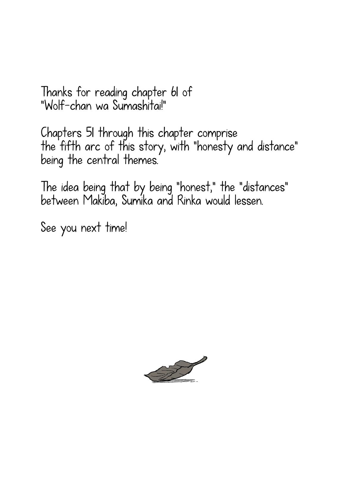 Wolf-chan wa Sumashitai Chap 61 - Next Chap 62