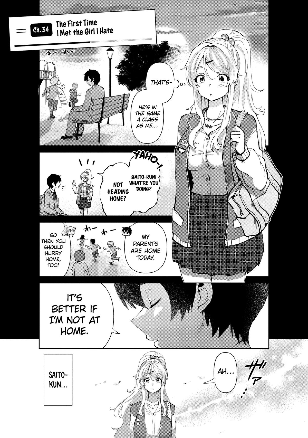 Class no Daikirai na Joshi to Kekkon suru Koto ni Natta. Chap 34.1 - Next Chap 35.1