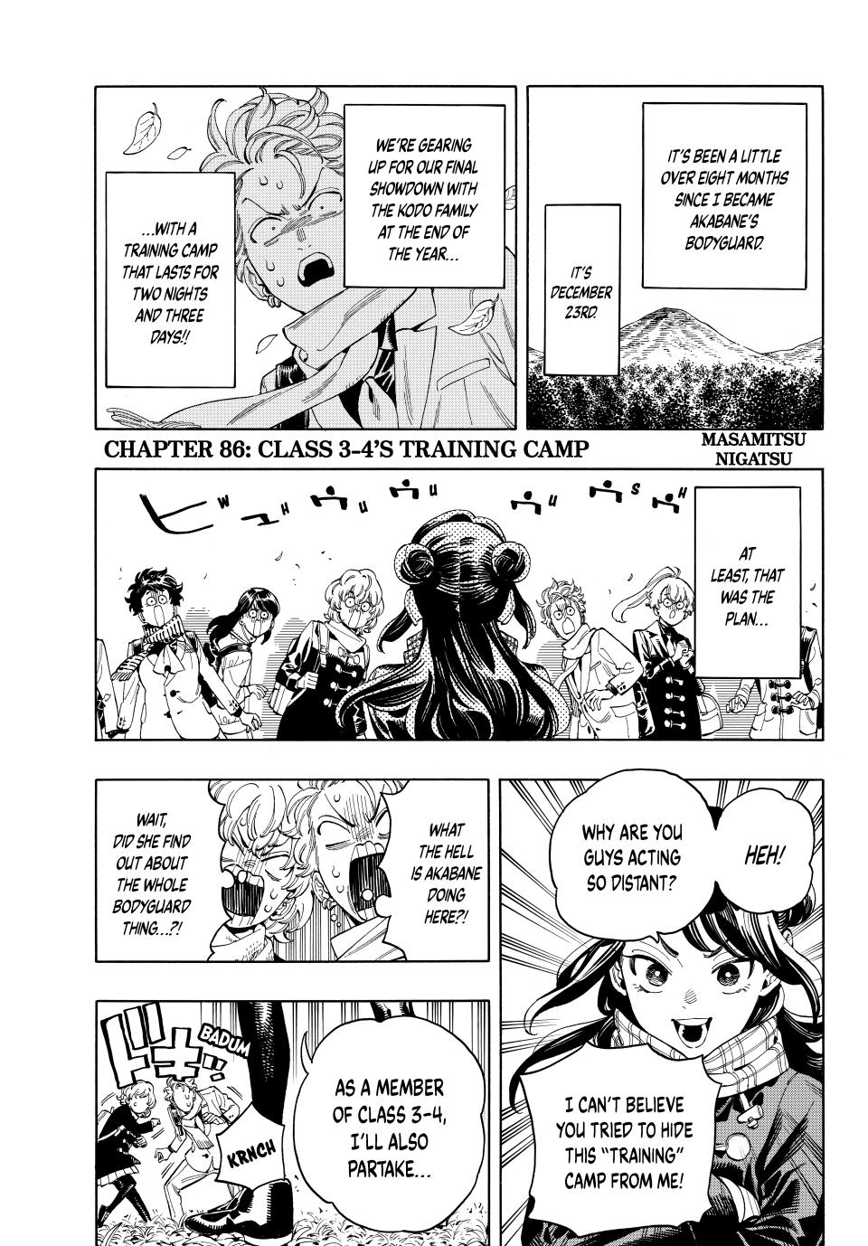 Akabane Honeko no Bodyguard Chap 86 - Next Chap 87