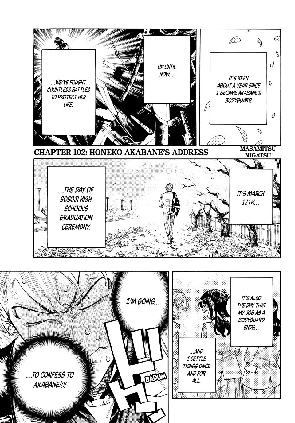 Akabane Honeko no Bodyguard Chap 102 - Next Chap 103