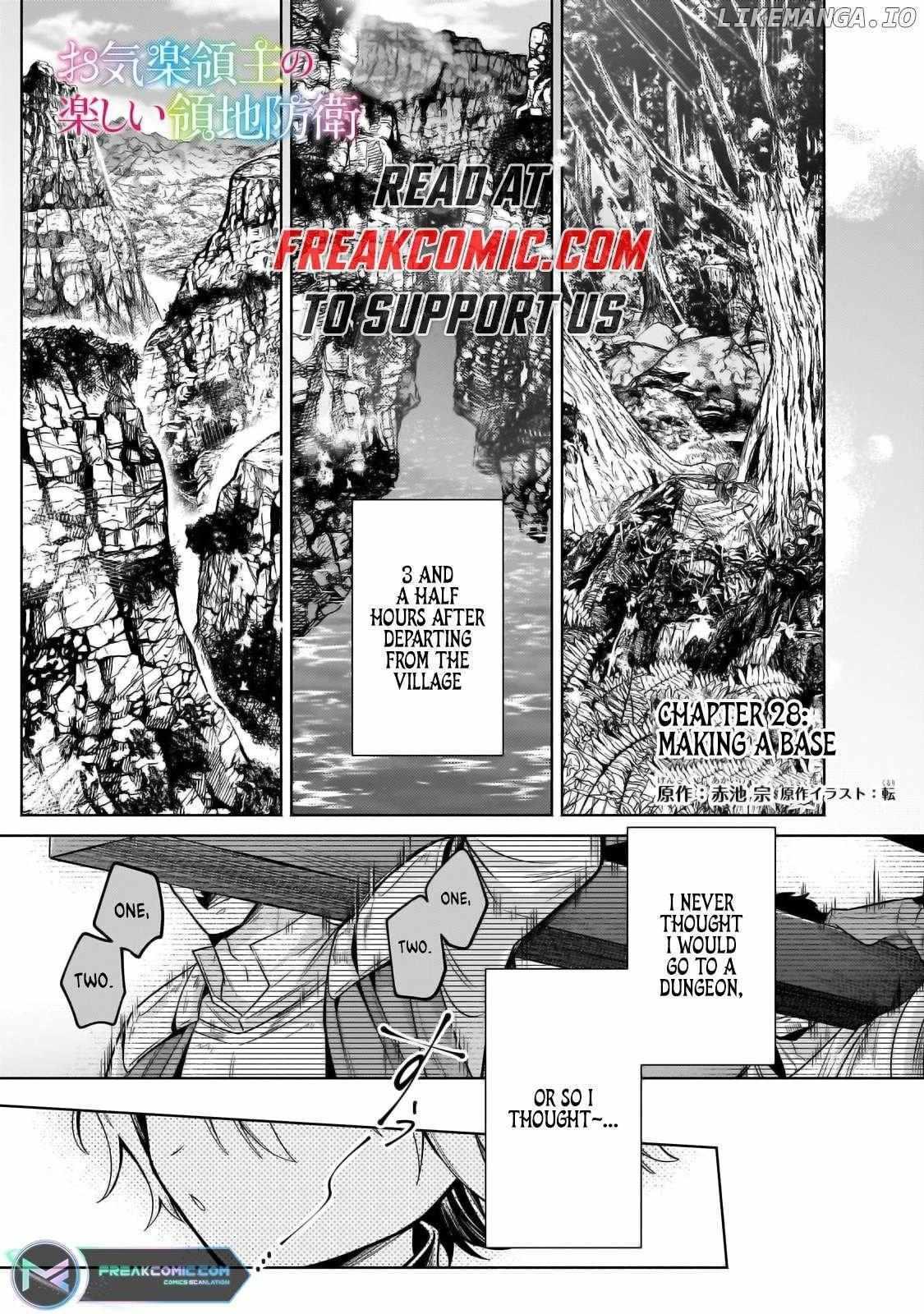 Okiraku Ryoushu no Tanoshii Ryouchi Bouei Chap 28.1 - Next Chap 29.1