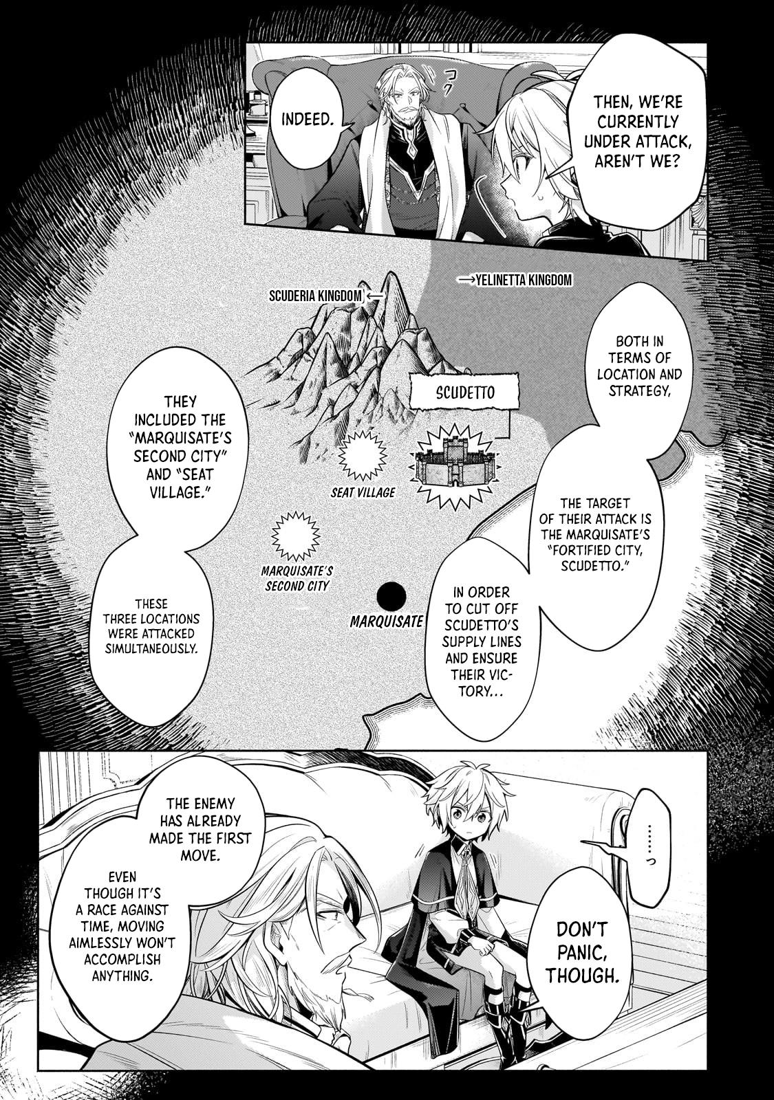 Okiraku Ryoushu no Tanoshii Ryouchi Bouei Chap 36.1 - Next Chap 37.1