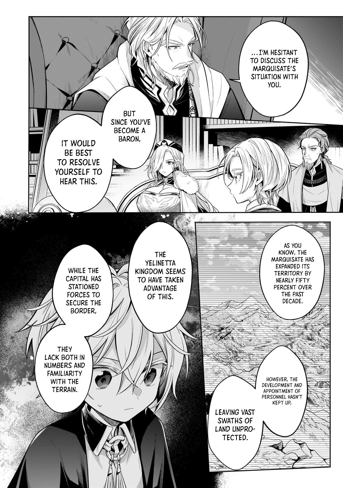 Okiraku Ryoushu no Tanoshii Ryouchi Bouei Chap 36.1 - Next Chap 37.1