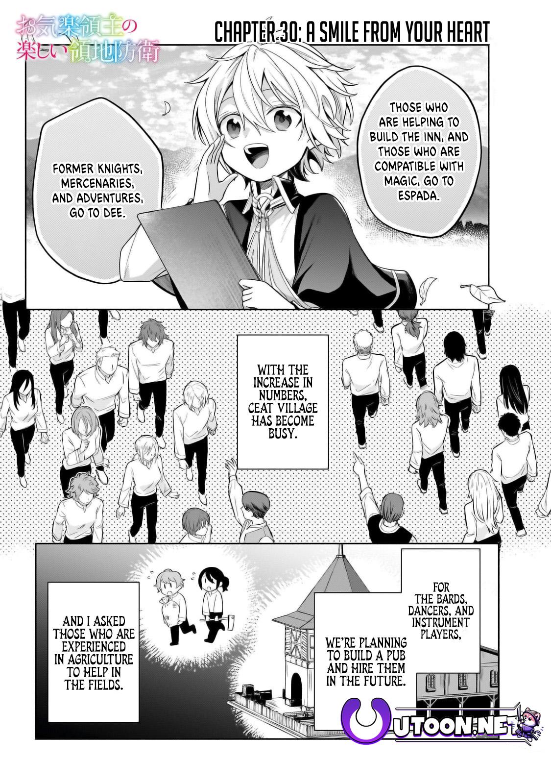 Okiraku Ryoushu no Tanoshii Ryouchi Bouei Chap 30.1 - Next Chap 31.1