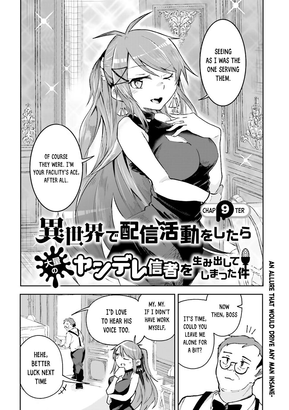 Isekai de Haishin Katsudou wo Shitara Tairyou no Yandere Shinja wo Umidashiteshimatta Ken Chap 9 - Next Chap 10