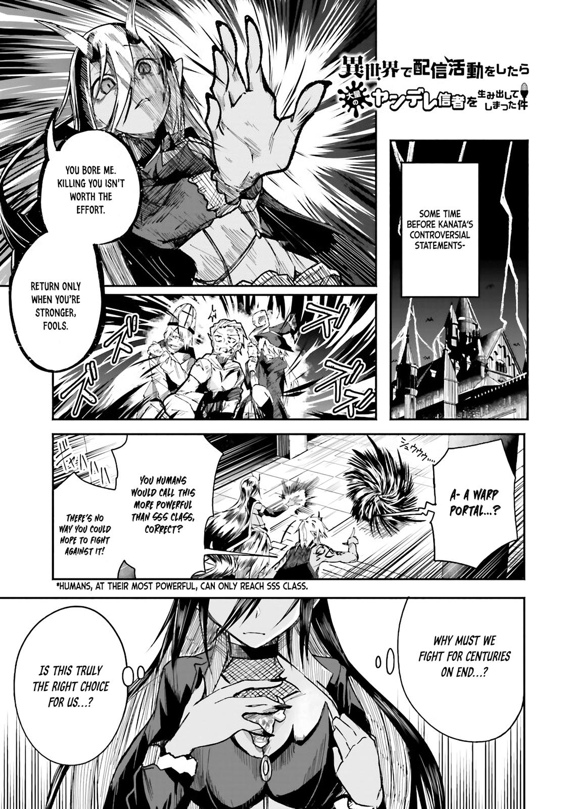 Isekai de Haishin Katsudou wo Shitara Tairyou no Yandere Shinja wo Umidashiteshimatta Ken Chap 3 - Next Chap 4