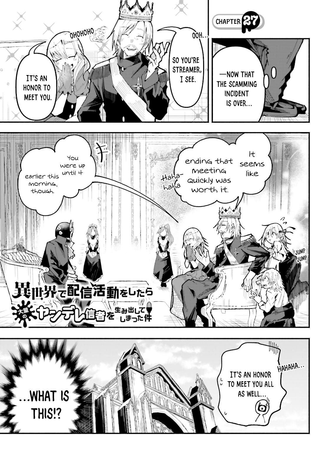 Isekai de Haishin Katsudou wo Shitara Tairyou no Yandere Shinja wo Umidashiteshimatta Ken Chap 27 - Next Chap 28