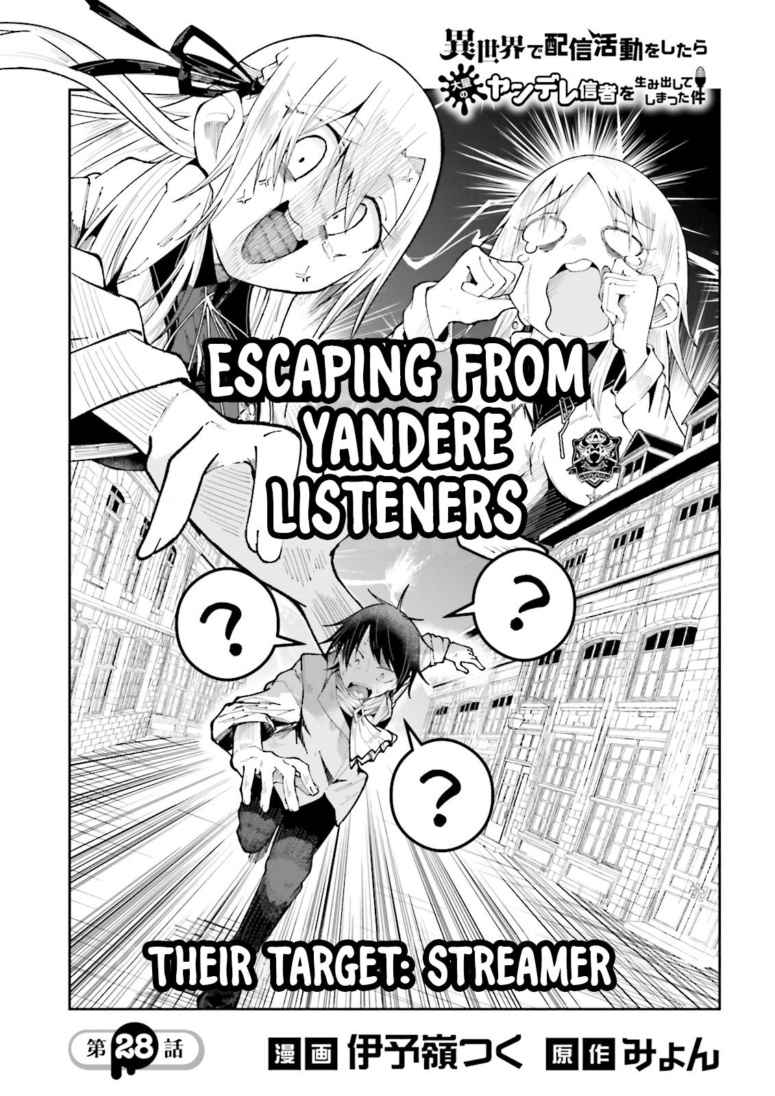 Isekai de Haishin Katsudou wo Shitara Tairyou no Yandere Shinja wo Umidashiteshimatta Ken Chap 28 - Next Chap 29