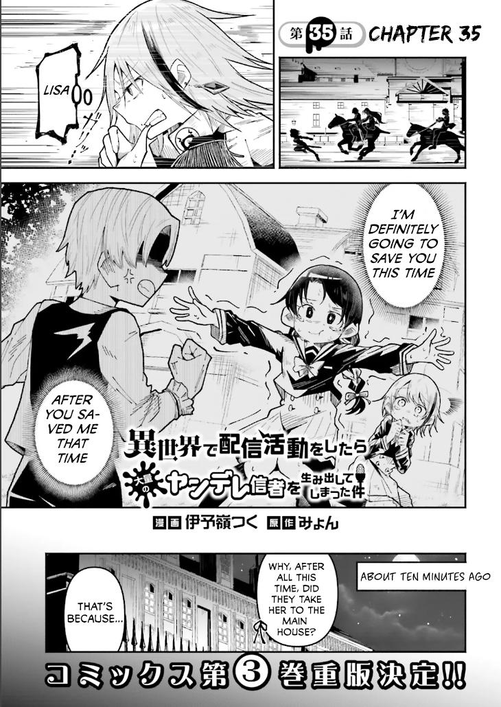 Isekai de Haishin Katsudou wo Shitara Tairyou no Yandere Shinja wo Umidashiteshimatta Ken Chap 35 - Next Chap 36