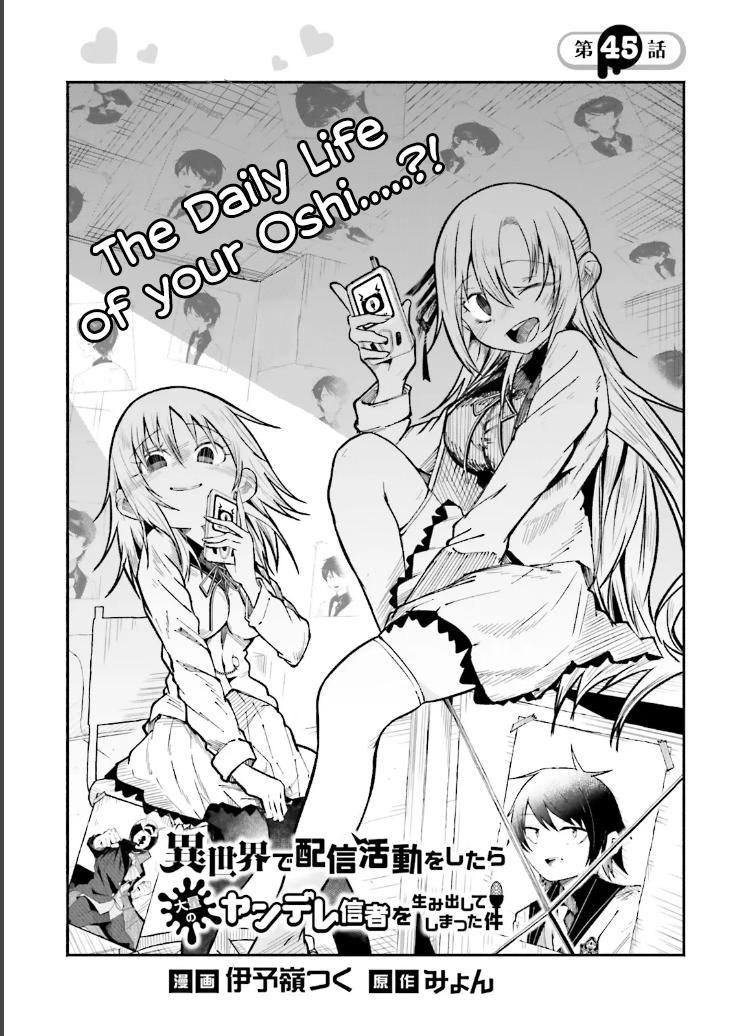 Isekai de Haishin Katsudou wo Shitara Tairyou no Yandere Shinja wo Umidashiteshimatta Ken Chap 45 - Next Chap 46