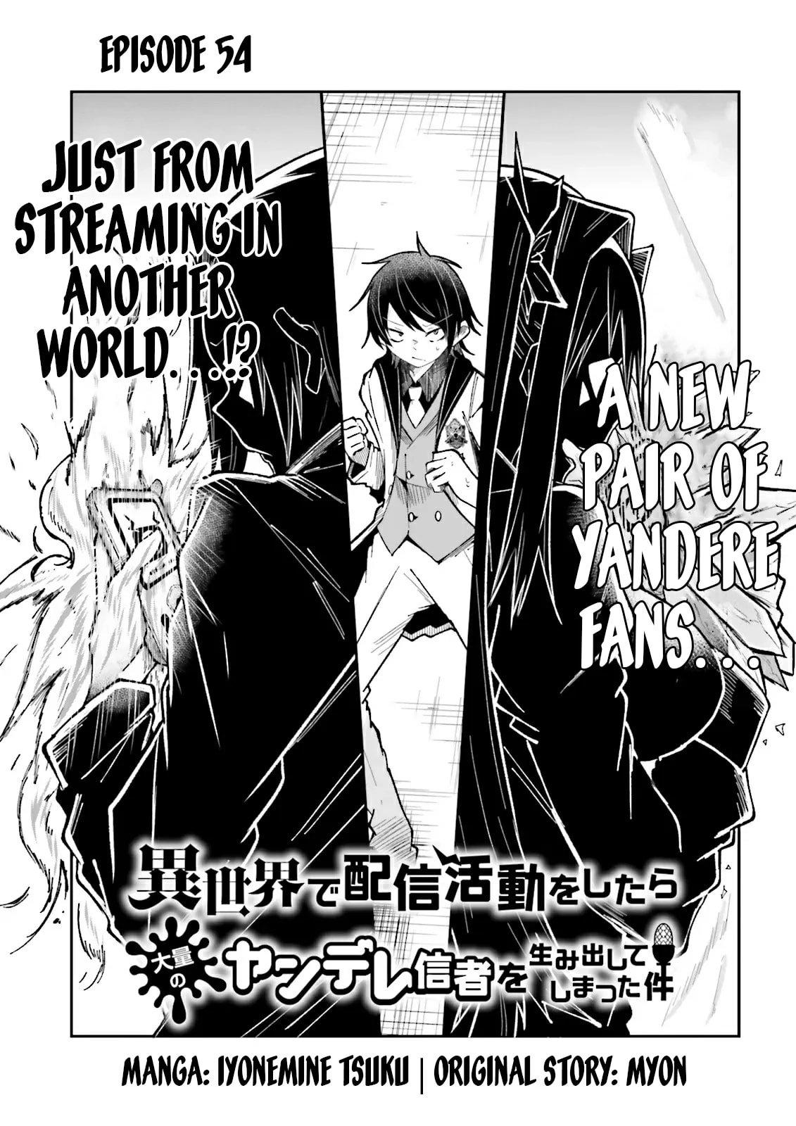 Isekai de Haishin Katsudou wo Shitara Tairyou no Yandere Shinja wo Umidashiteshimatta Ken Chap 54.1 - Next Chap 55.1