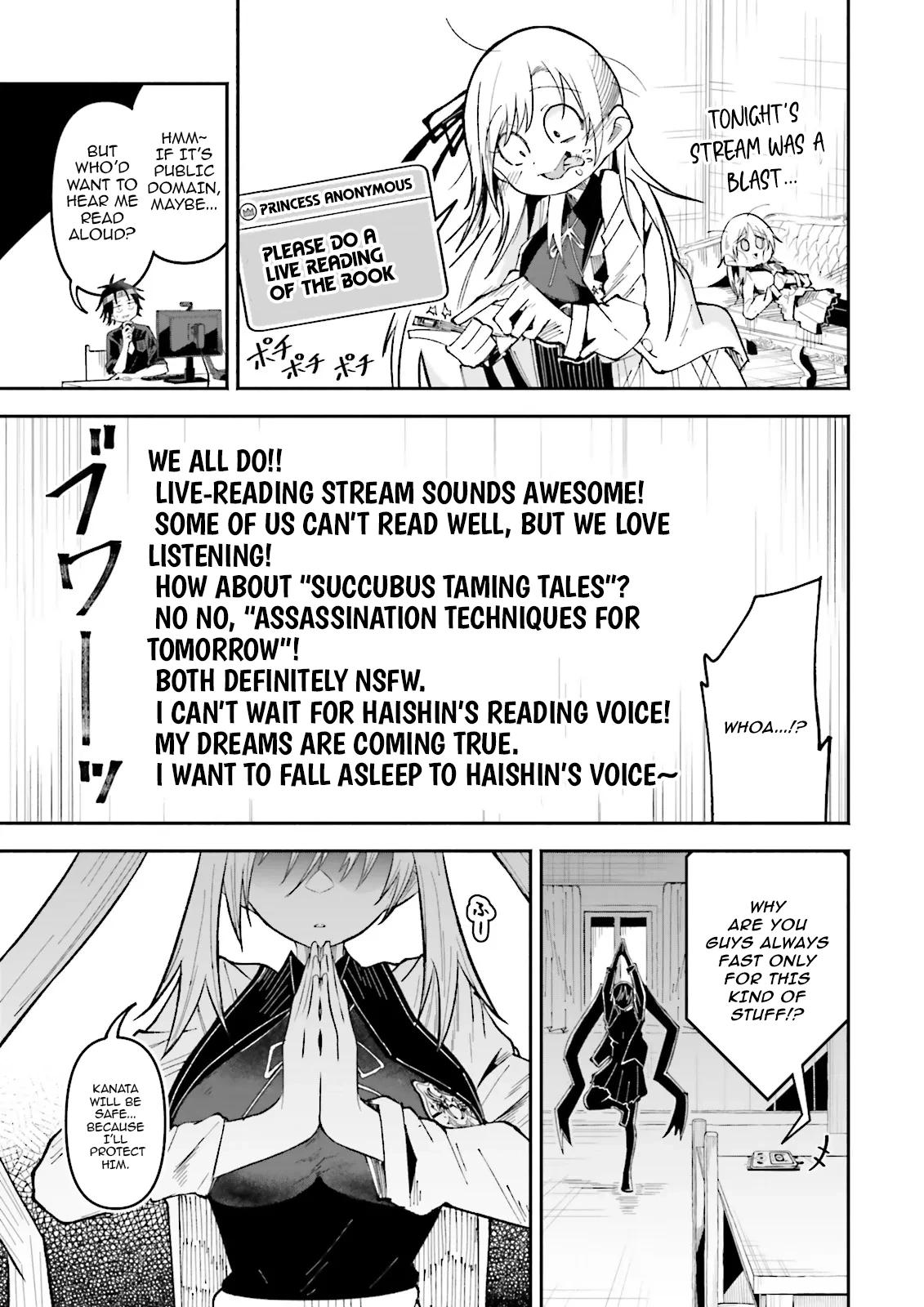 Isekai de Haishin Katsudou wo Shitara Tairyou no Yandere Shinja wo Umidashiteshimatta Ken Chap 59.1 - Next Chap 60.1