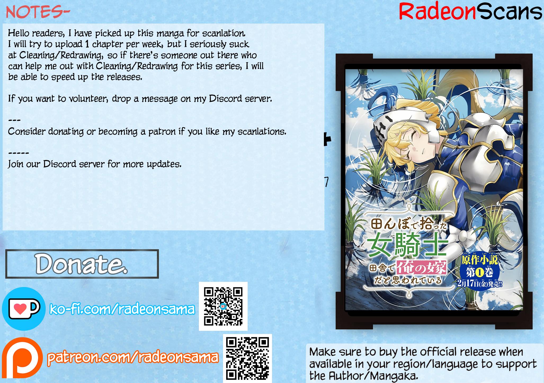 Tanbo de Hirotta Onna Kishi, Inaka de Ore no Yome dato Omowareteiru Chap 1 - Next Chap 2
