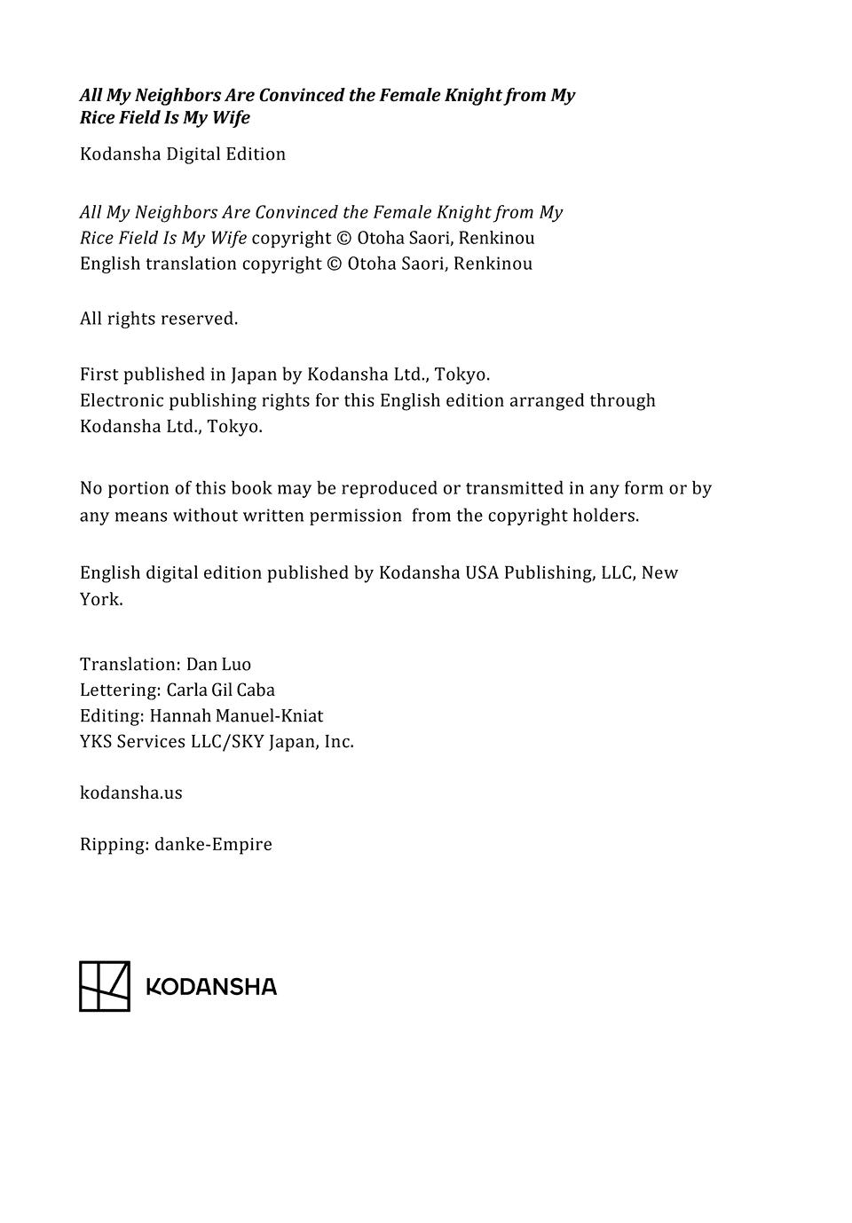 Tanbo de Hirotta Onna Kishi, Inaka de Ore no Yome dato Omowareteiru Chap 55 - Next Chap 56