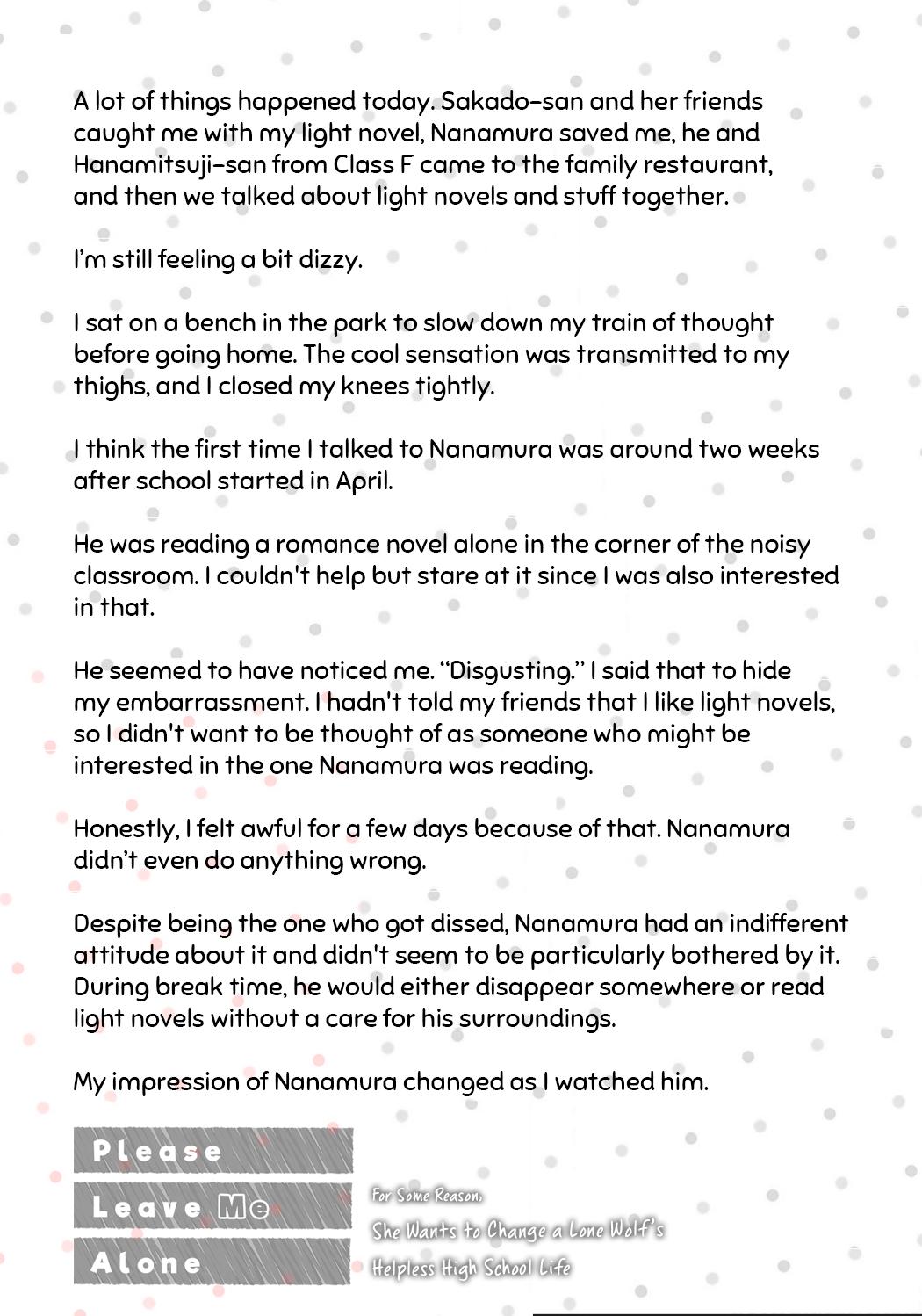 Douka Ore wo Hanatteoite Kure: Nazeka Bocchi no Owatta Koukou Seikatsu wo Kanojo ga Kaeyou to Shitekuru Chap 11.5 - Next Chap 12.5