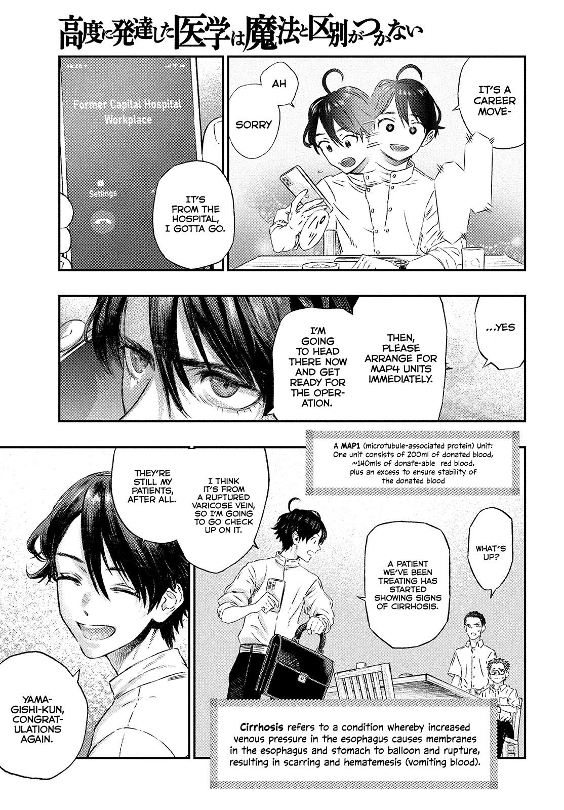 Koudou ni Hattatsu Shita Igaku wa Mahou to Kubetsu ga Tsukanai Chap 1 - Next Chap 2