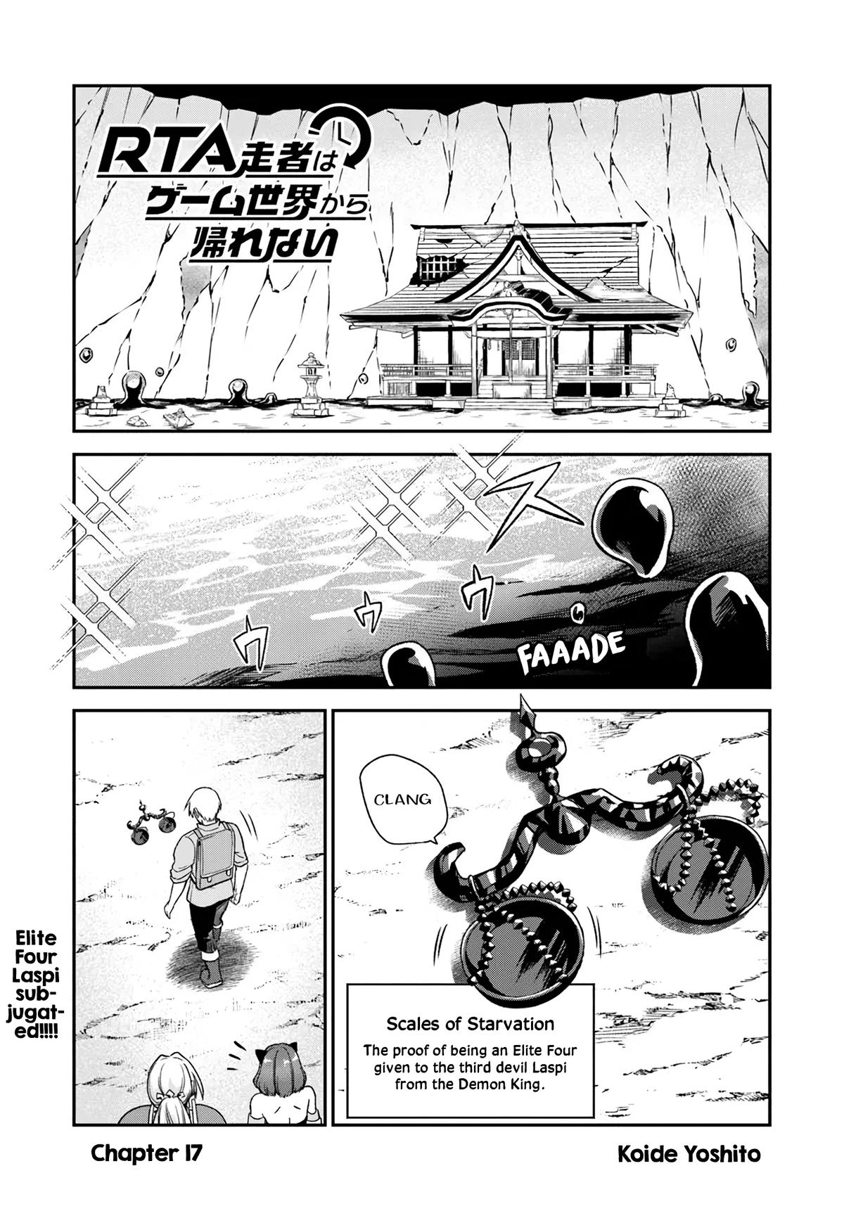 RTA Sousha wa Game Sekai kara Kaerenai Chap 17 - Next Chap 18