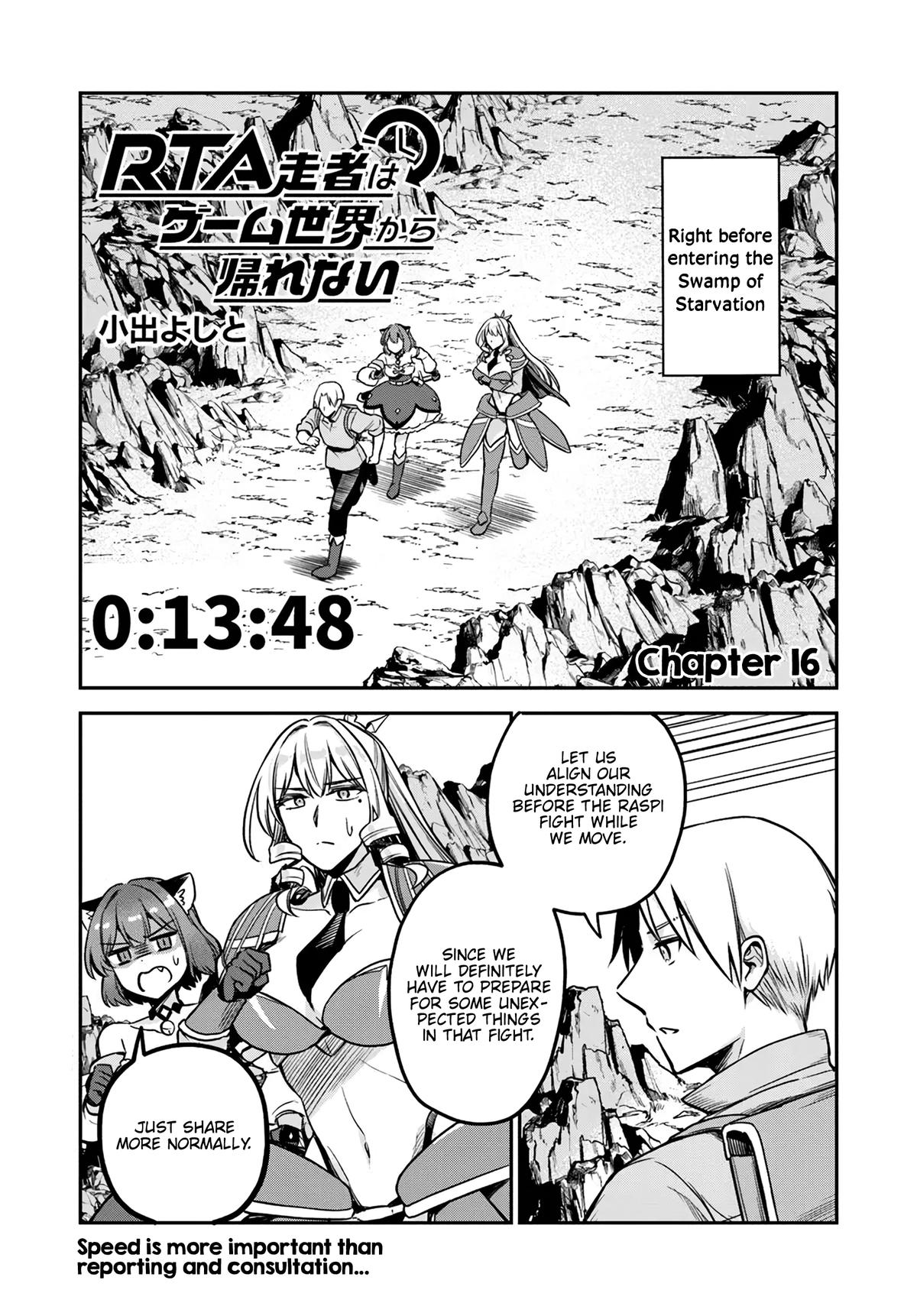 RTA Sousha wa Game Sekai kara Kaerenai Chap 16 - Next Chap 17