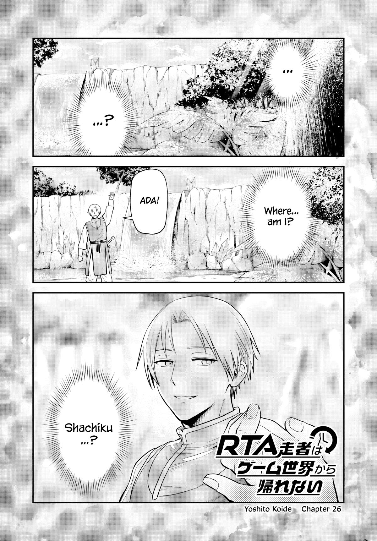 RTA Sousha wa Game Sekai kara Kaerenai Chap 26 - Next Chap 27