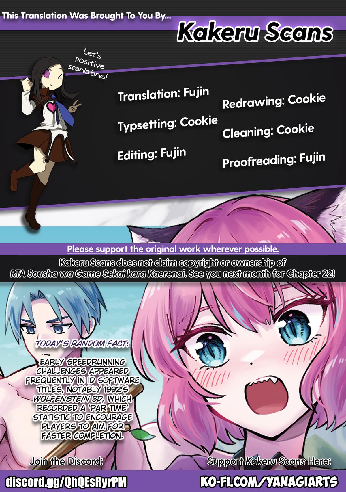 RTA Sousha wa Game Sekai kara Kaerenai Chap 21 - Next Chap 22