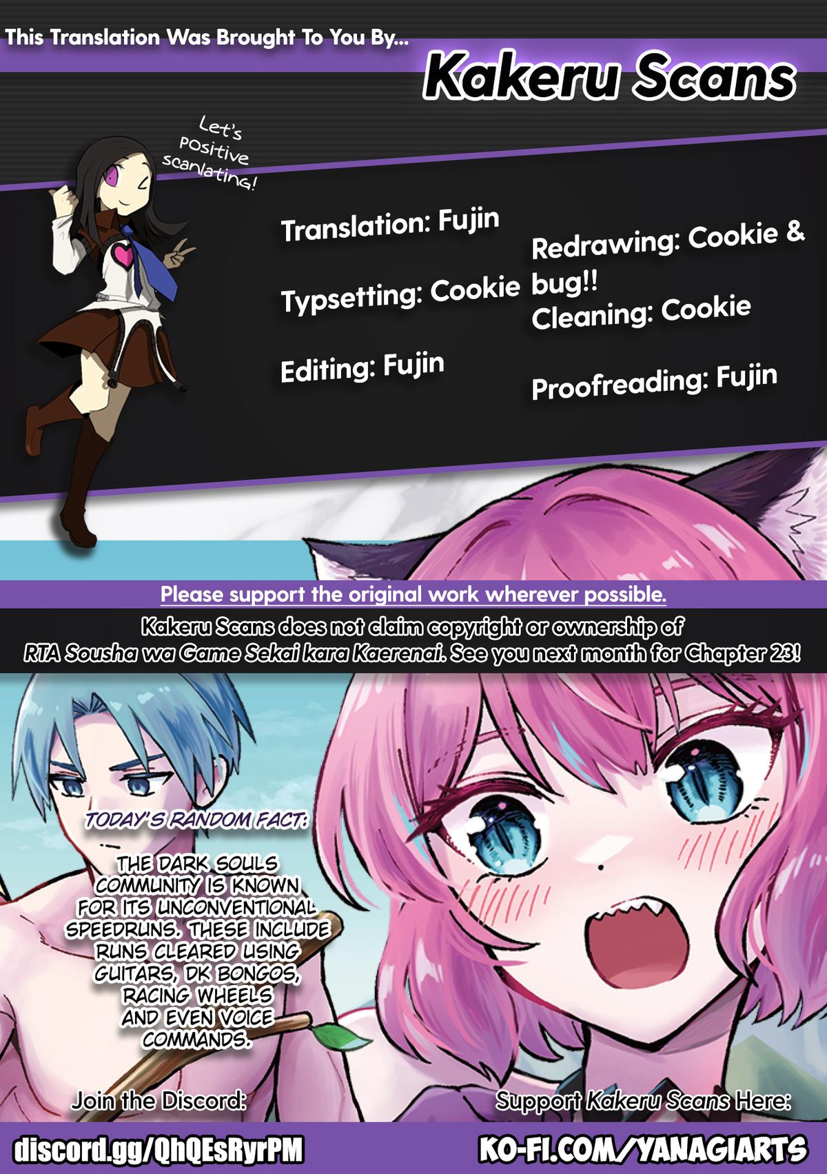 RTA Sousha wa Game Sekai kara Kaerenai Chap 22 - Next Chap 23