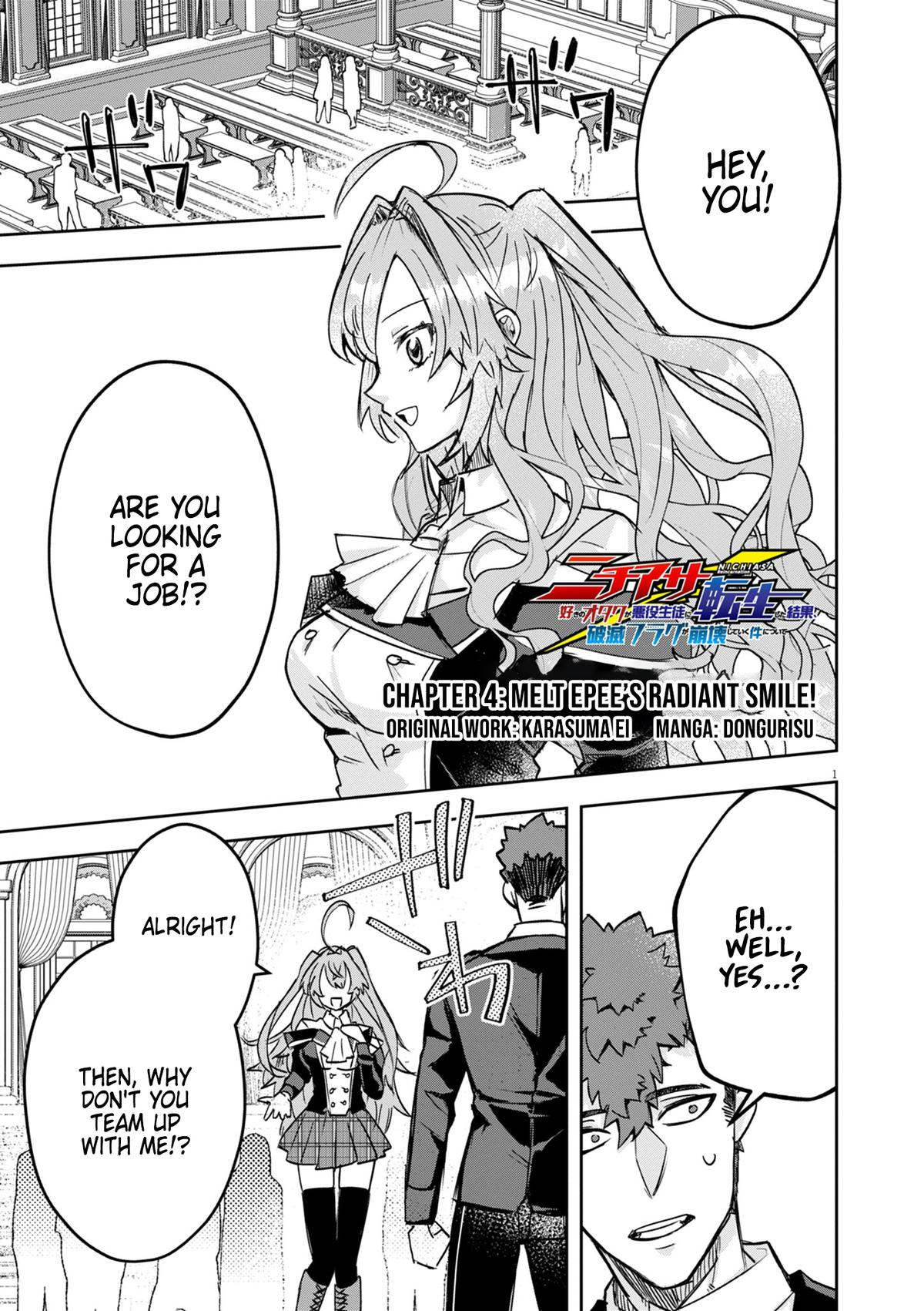 Nichiasa Suki no Otaku ga Akuyaku Seito ni Tensei shita Kekka, Hametsu Flag ga Houkai shiteiku Ken ni Tsuite Chap 4 - Next Chap 5