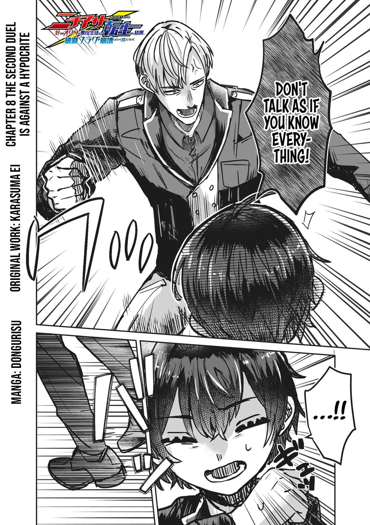 Nichiasa Suki no Otaku ga Akuyaku Seito ni Tensei shita Kekka, Hametsu Flag ga Houkai shiteiku Ken ni Tsuite Chap 8 - Next Chap 9