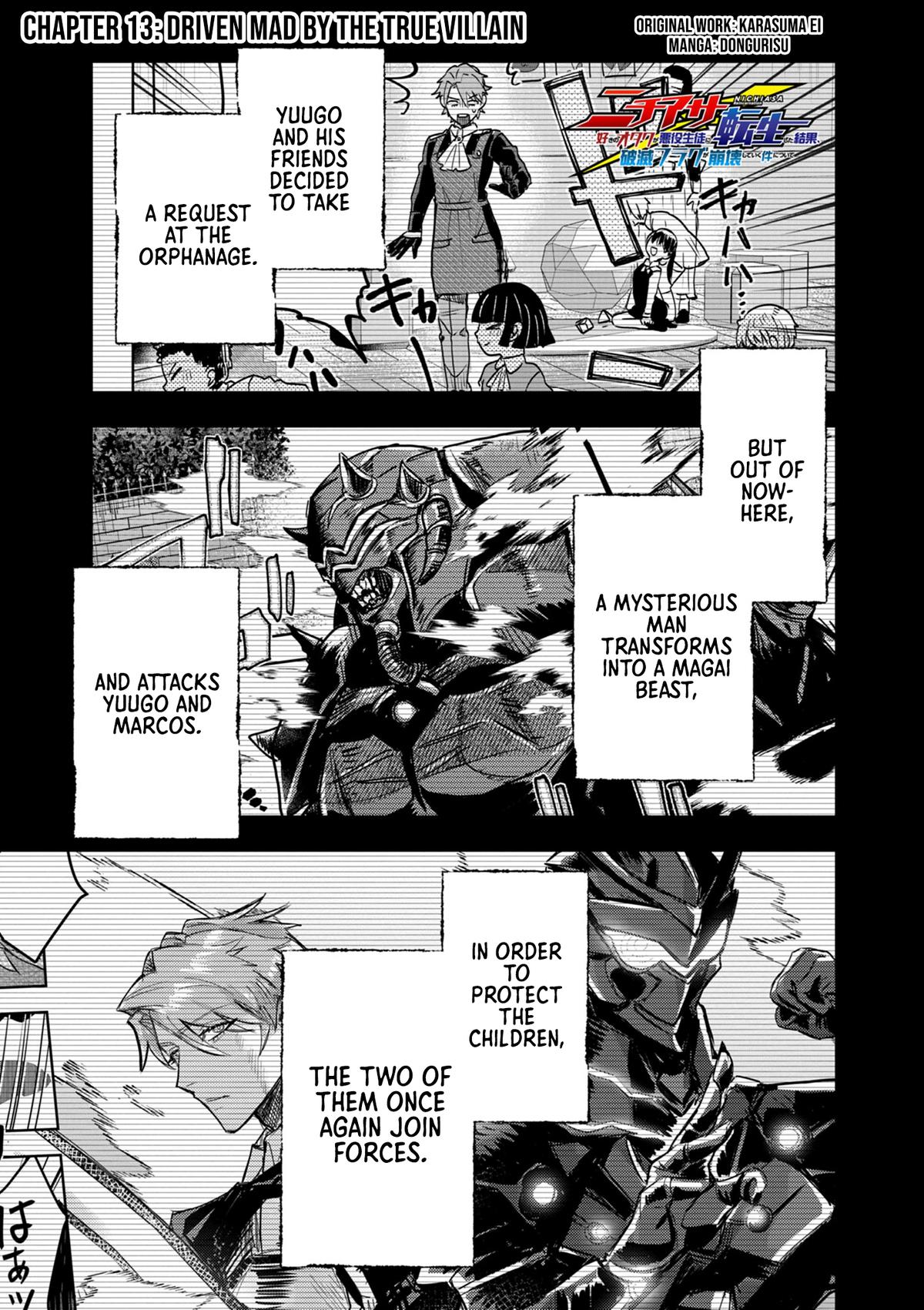 Nichiasa Suki no Otaku ga Akuyaku Seito ni Tensei shita Kekka, Hametsu Flag ga Houkai shiteiku Ken ni Tsuite Chap 13 - Next Chap 14