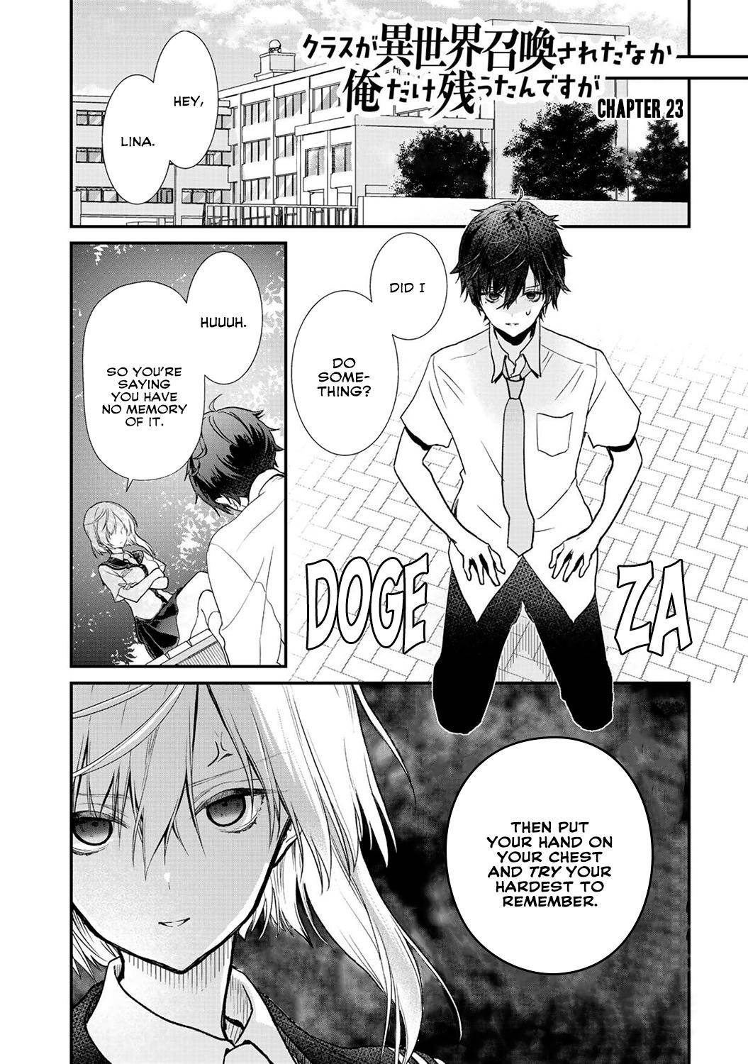 Class ga Isekai Shoukan sareta Naka Ore dake Nokotta n desu ga Chap 23 - Next Chap 24