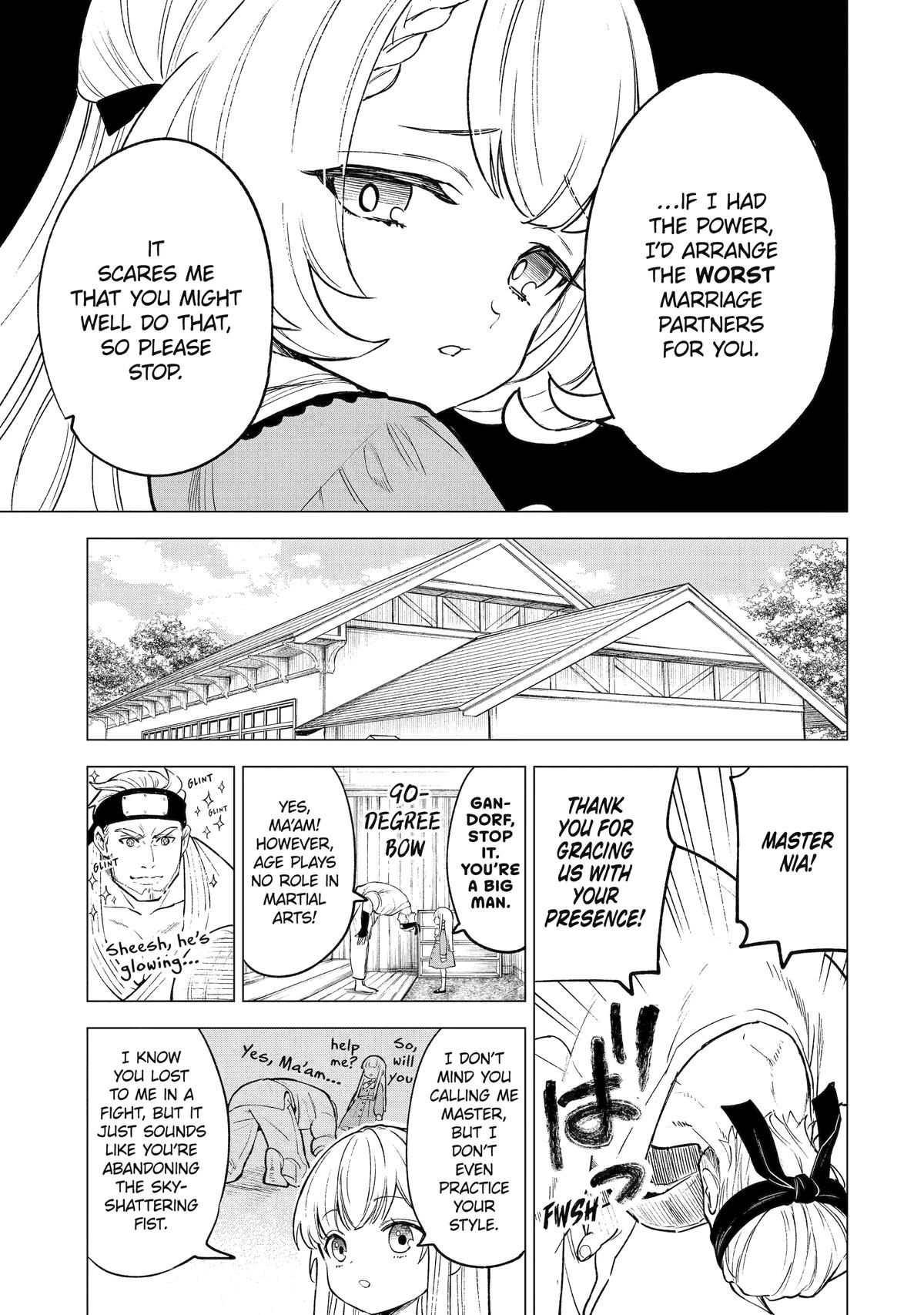 Kyouran Reijou Nia Liston: Byoujaku Reijou ni Tensei shita Kamigoroshi no Bujin no Karei naru Musouroku Chap 8 - Next Chap 9