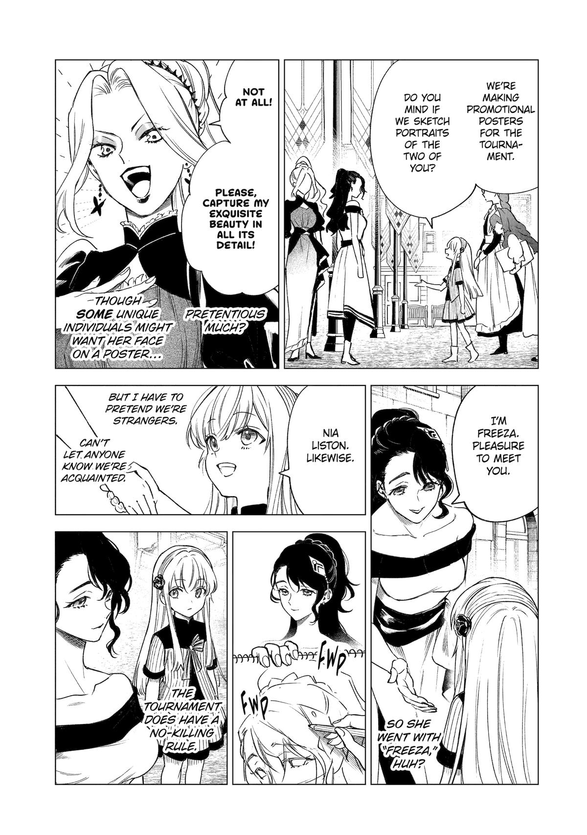 Kyouran Reijou Nia Liston: Byoujaku Reijou ni Tensei shita Kamigoroshi no Bujin no Karei naru Musouroku Chap 36 - Next Chap 37